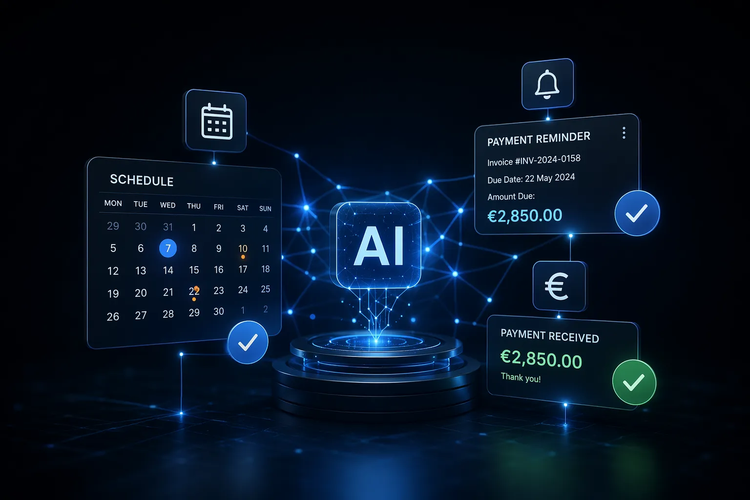 AI Priminimų Skambučiai: Kaip Sumažinti Neatvykimus 60% ir Pagreitinti Mokėjimus